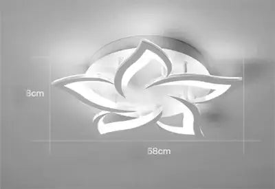 Modern black & white flower led chandelier living room light
