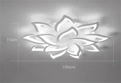 Modern black & white flower led chandelier living room light
