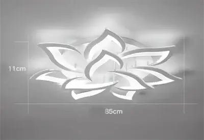 Modern black & white flower led chandelier living room light