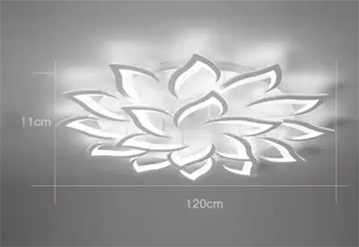 Modern black & white flower led chandelier living room light
