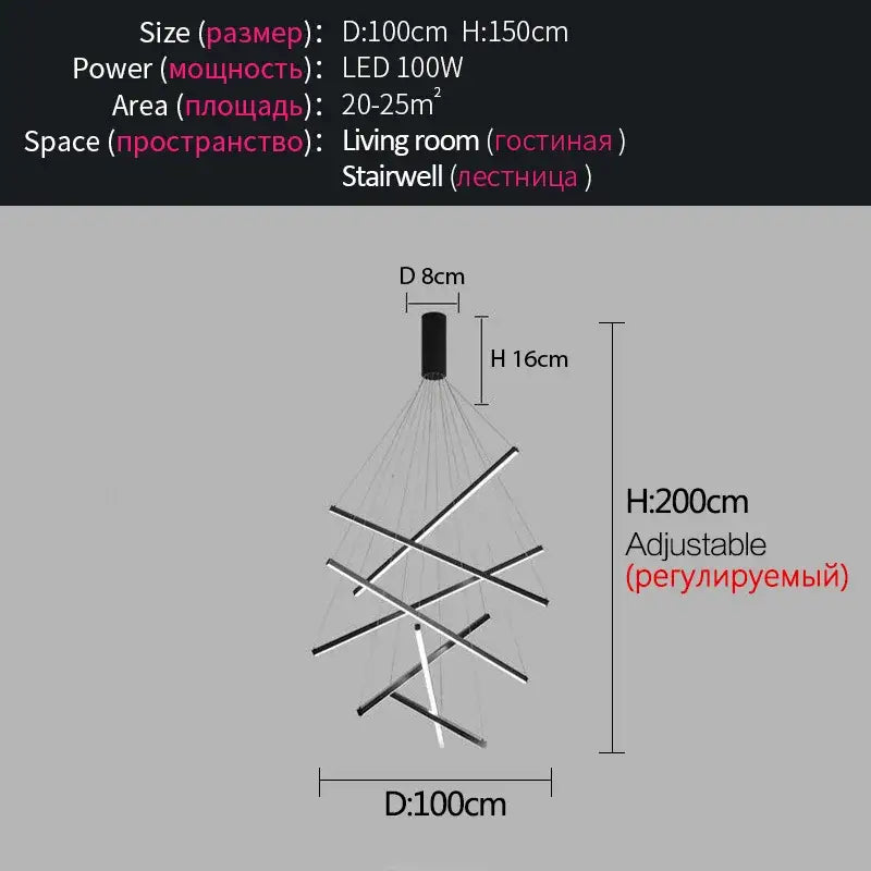 Modern black & white geometric led bedroom ceiling lamp