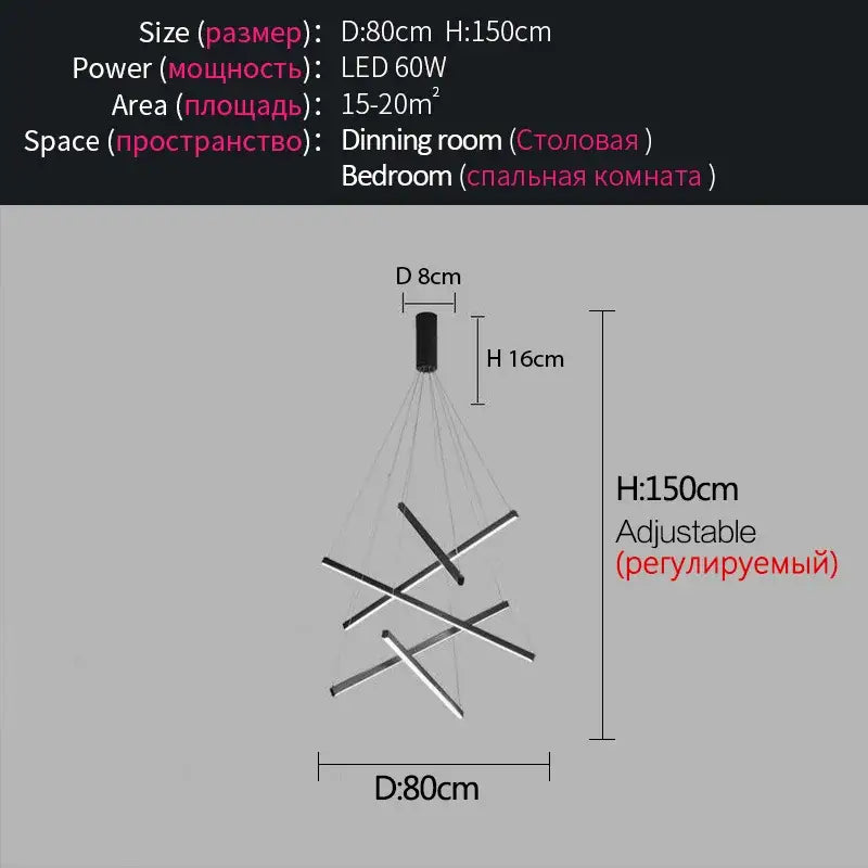 Modern black & white geometric led bedroom ceiling lamp