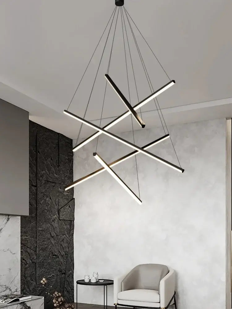 Modern black & white geometric led bedroom ceiling lamp