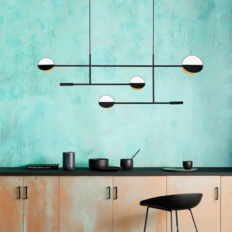 Modern black & white geometric pendant light kitchen decorbites geometric iron