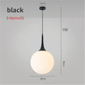 Modern black & white glass ball led pendant lights living room