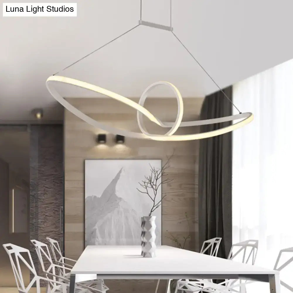Modern black & white knotting island pendant – kitchen led light