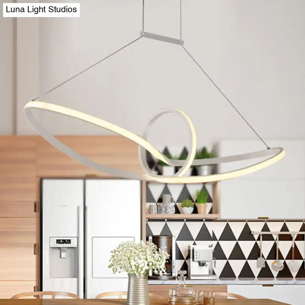 Modern black & white knotting island pendant – kitchen led light