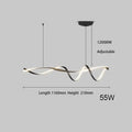 Modern black & white led chandelier – dining room pendant light