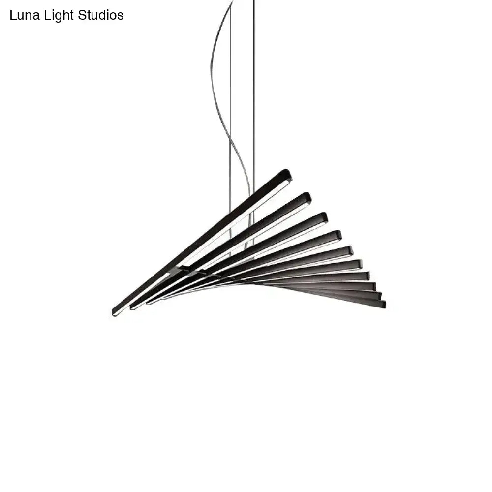 Modern black & white led chandelier – living room pendant light