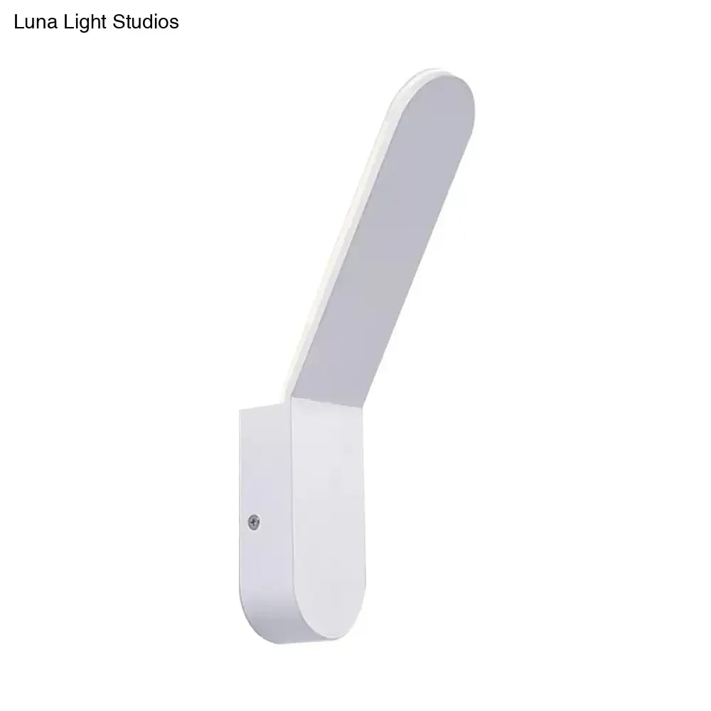 Modern black & white led lighting oval shape corridor wall sconce