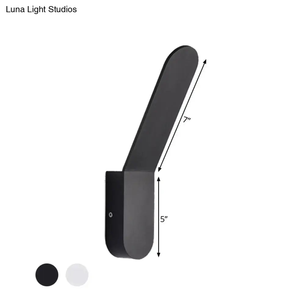 Modern black & white led lighting oval shape corridor wall sconce