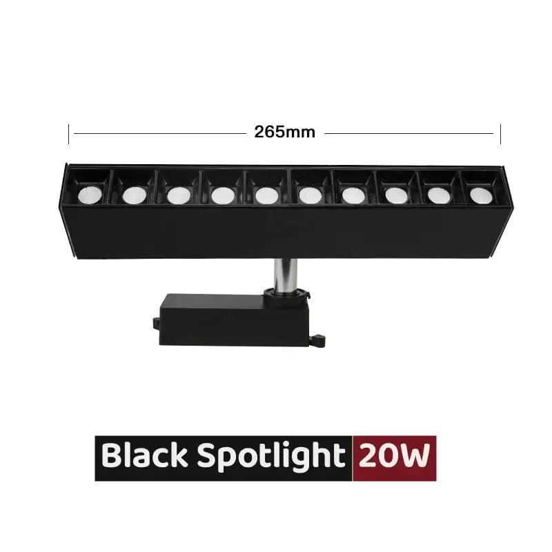Modern black & white led linear grille track spotlights living room