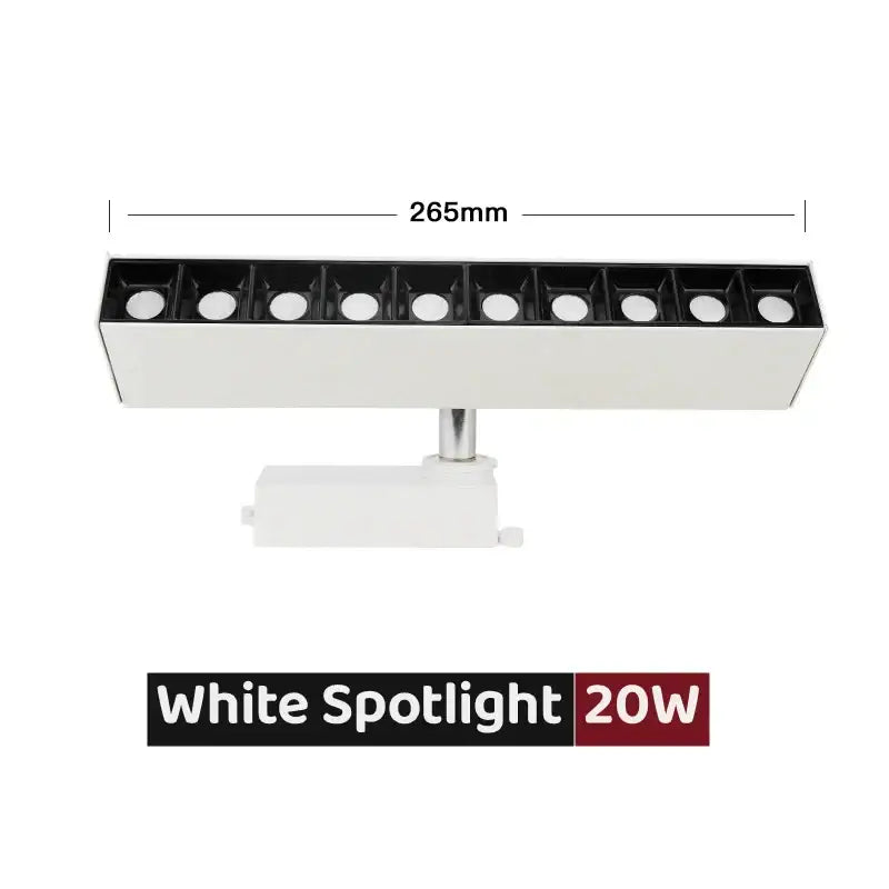Modern black & white led linear grille track spotlights living room