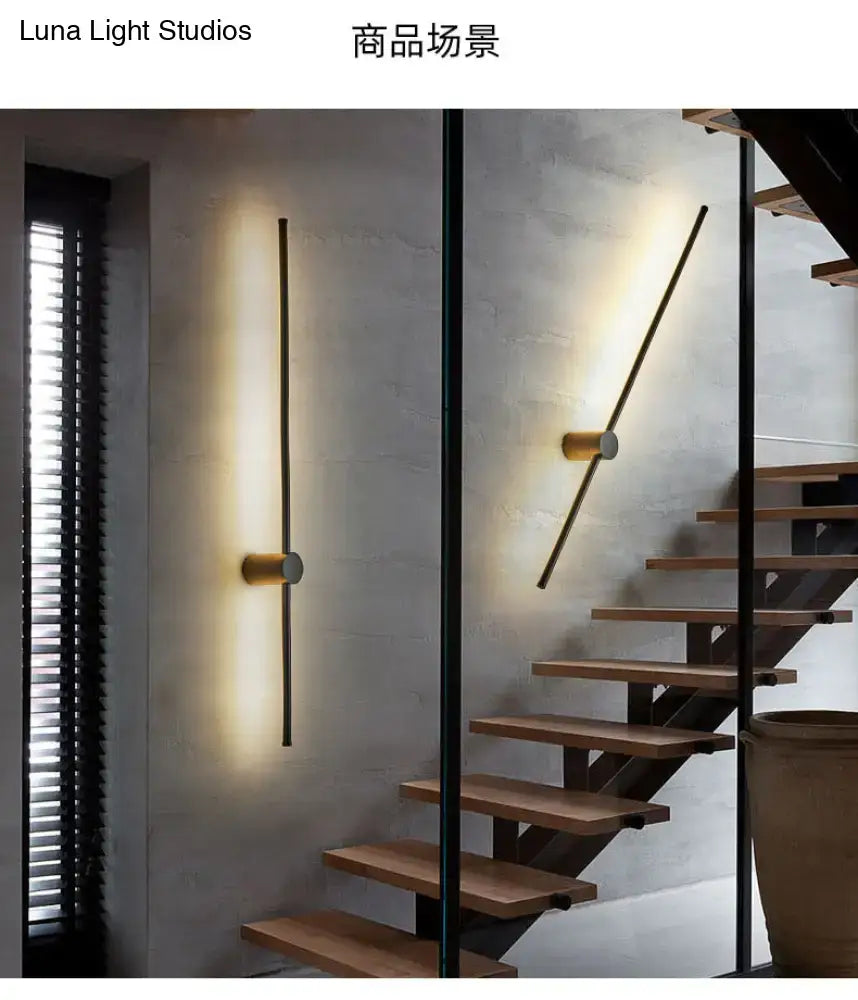 Modern black & white led metal wall sconce living room indoor lighting