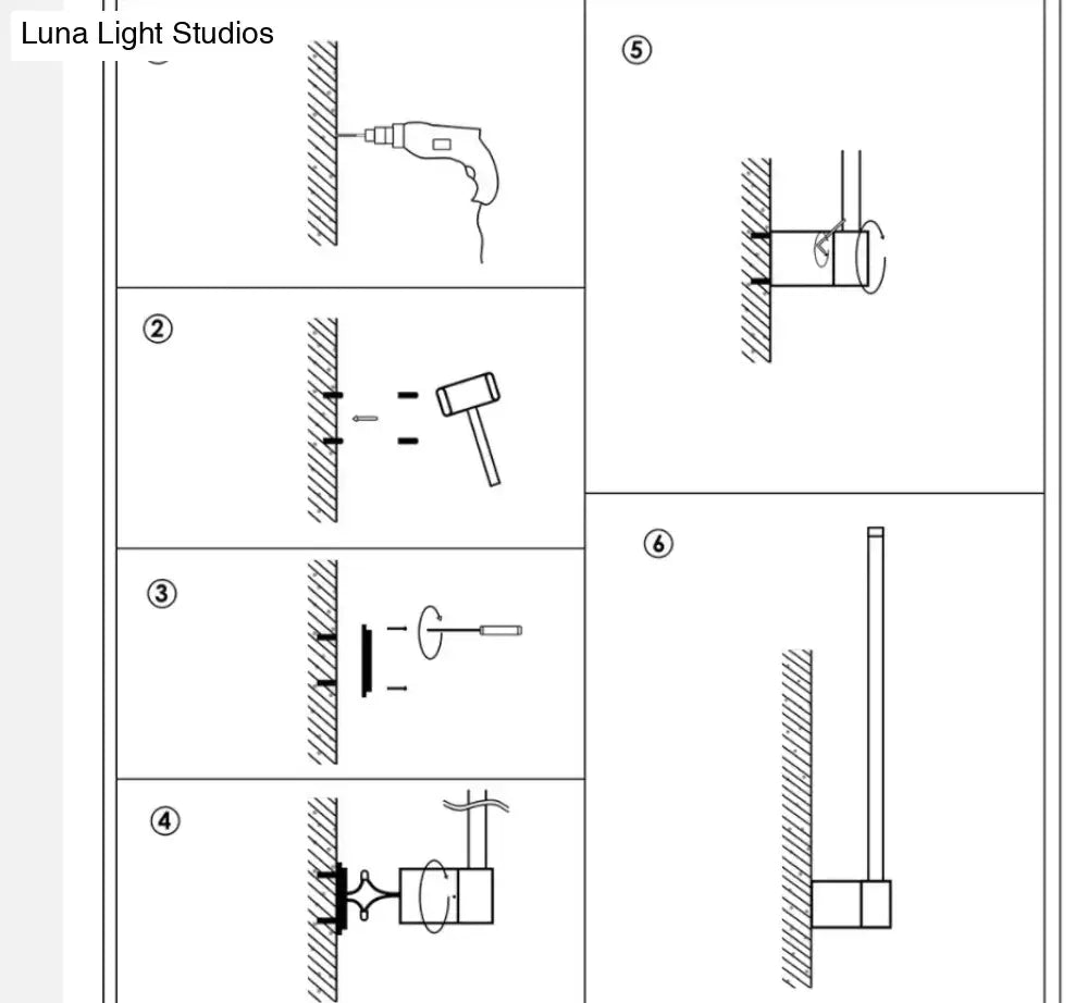 Modern black & white led metal wall sconce living room indoor lighting