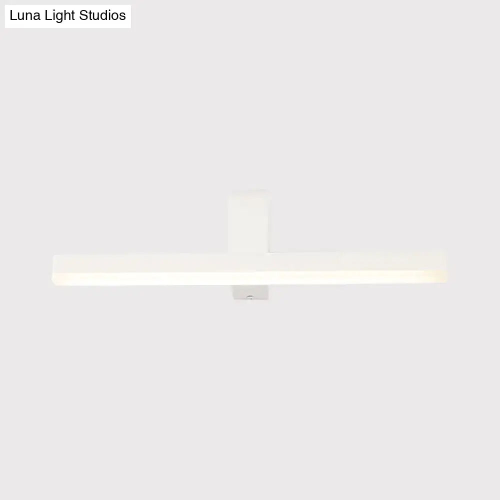 Modern black & white led vanity light – bathroom wall sconce
