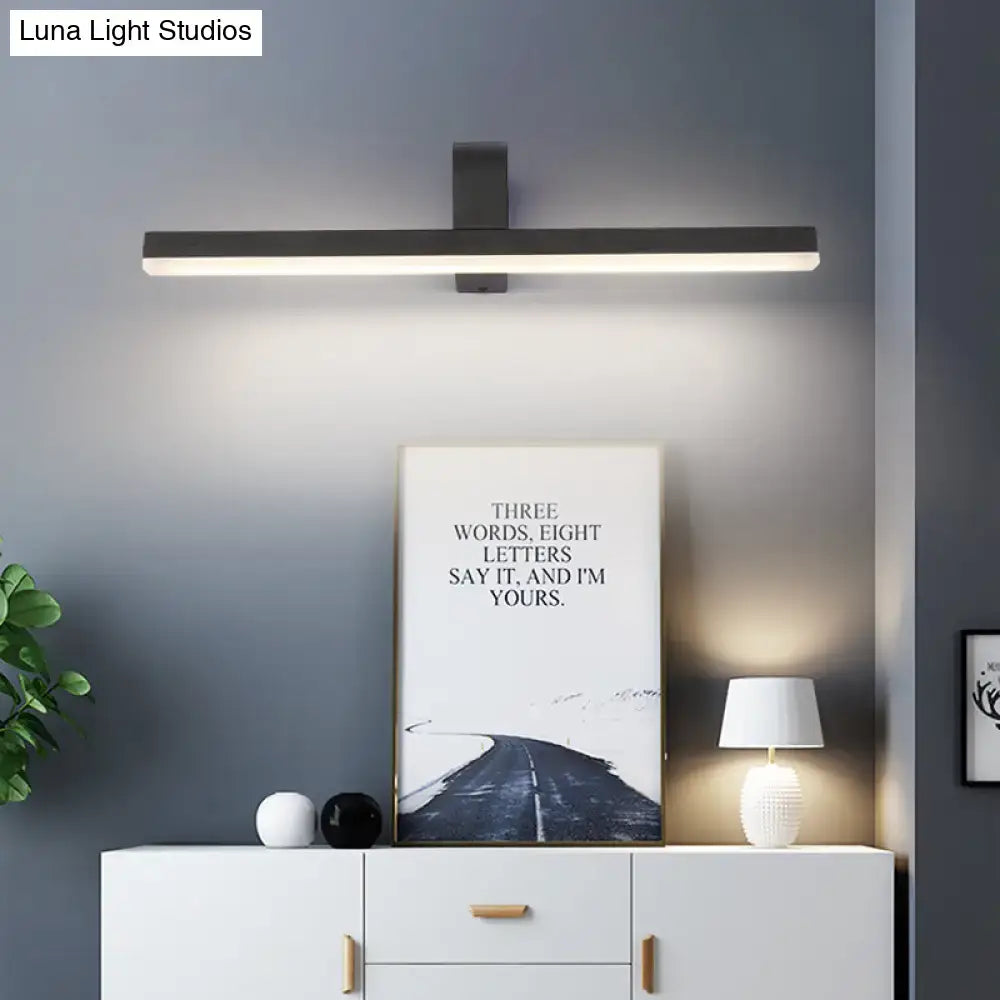 Modern black & white led vanity light bathroom wall sconce warm color temperature