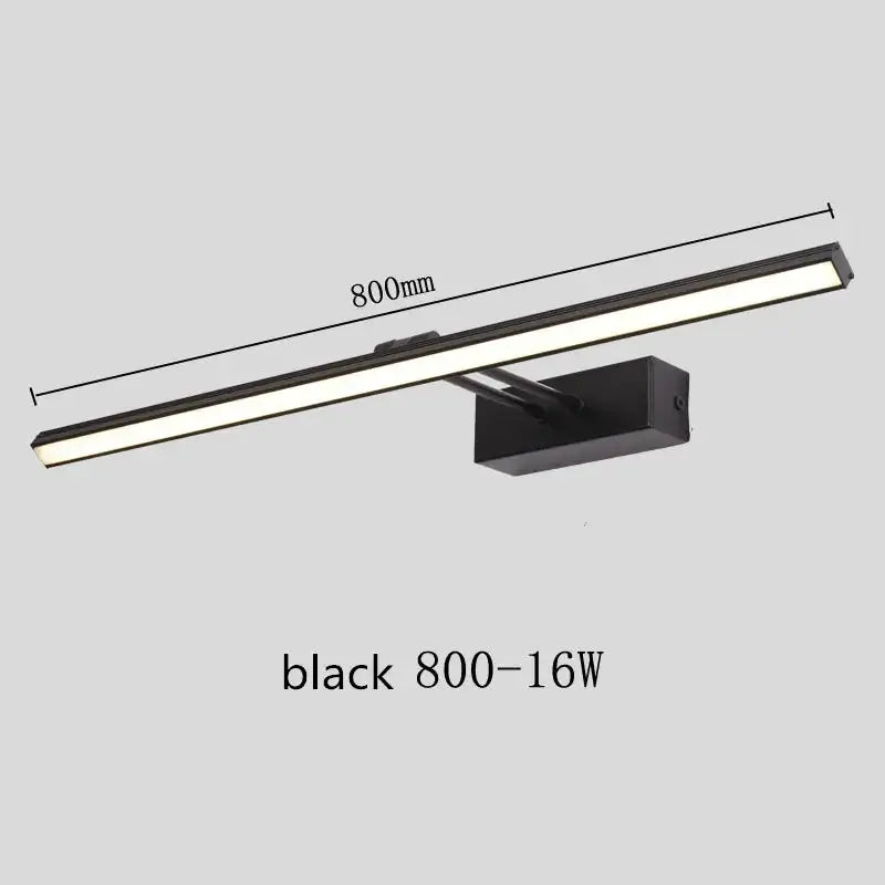 Modern black & white led vanity mirror light bathroom sconce