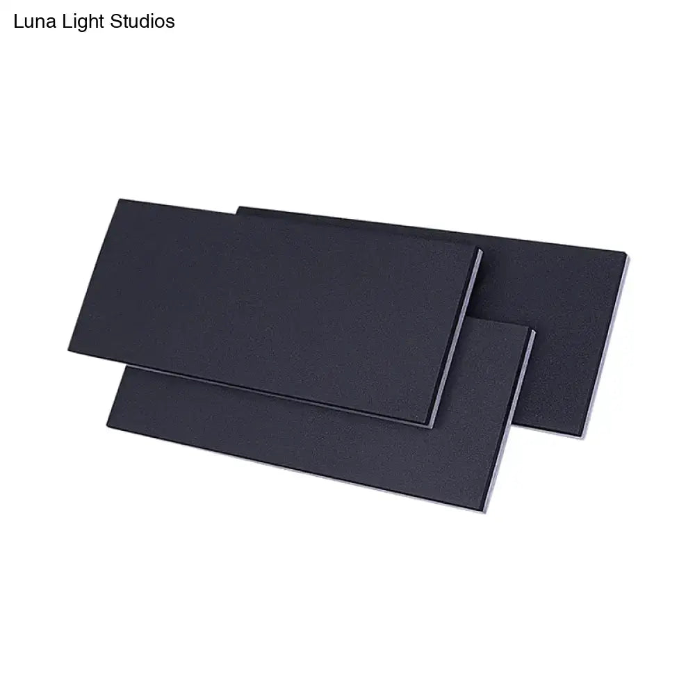 Modern black & white led wall lamp bedroom fixture height 5in