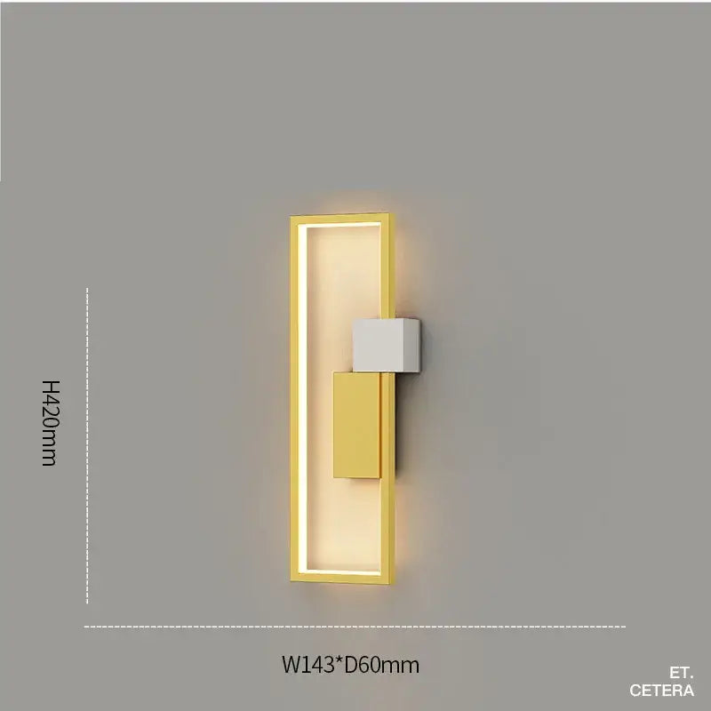 Modern black & white led wall lamp – minimalist bedroom sconce