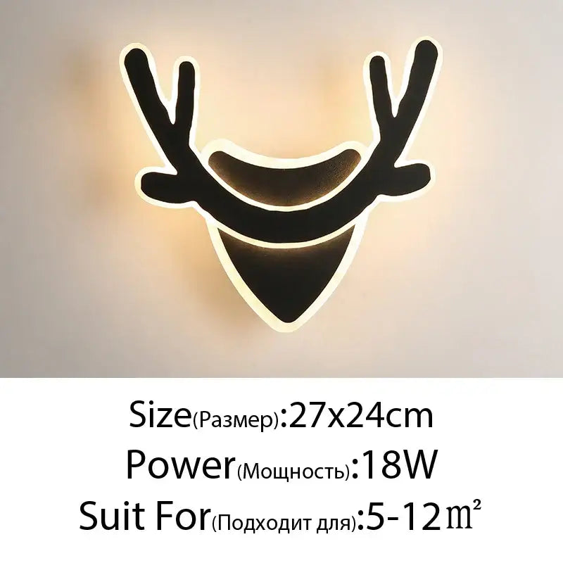 Modern black & white led wall lamps for bedroom sculptural spin design