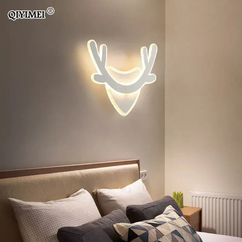 Modern black & white led wall lamps for bedroom sculptural spin design