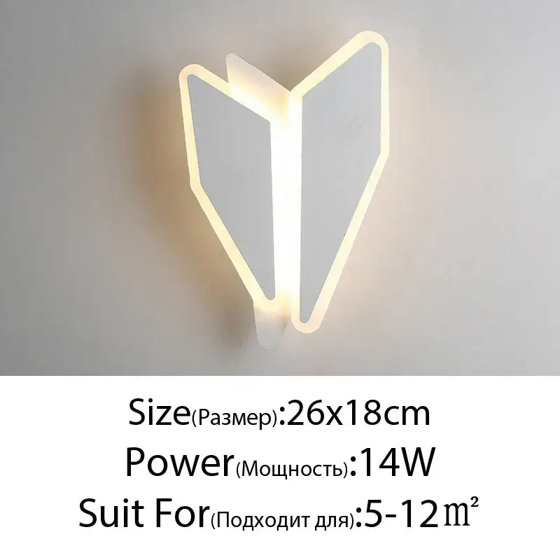 Modern black & white led wall lamps for bedroom sculptural spin design