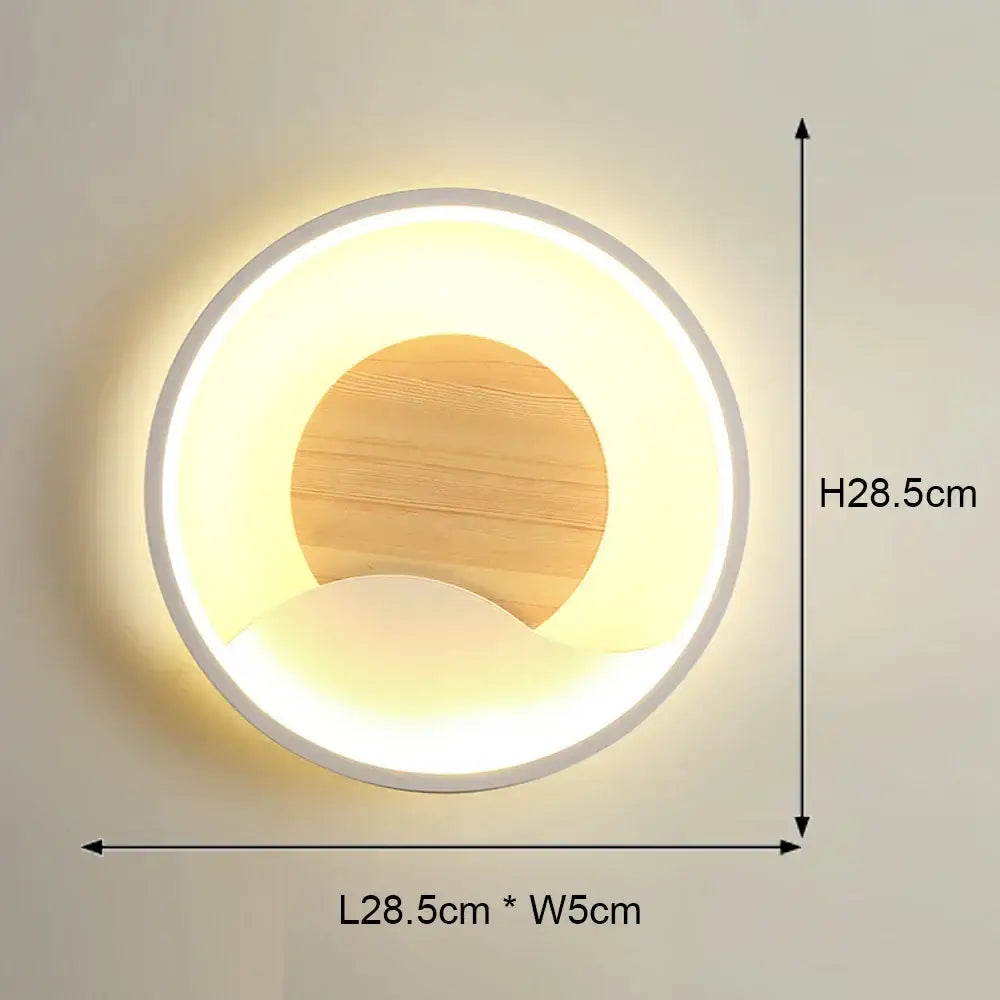 Modern black & white led wall light – bedroom geometric sconce