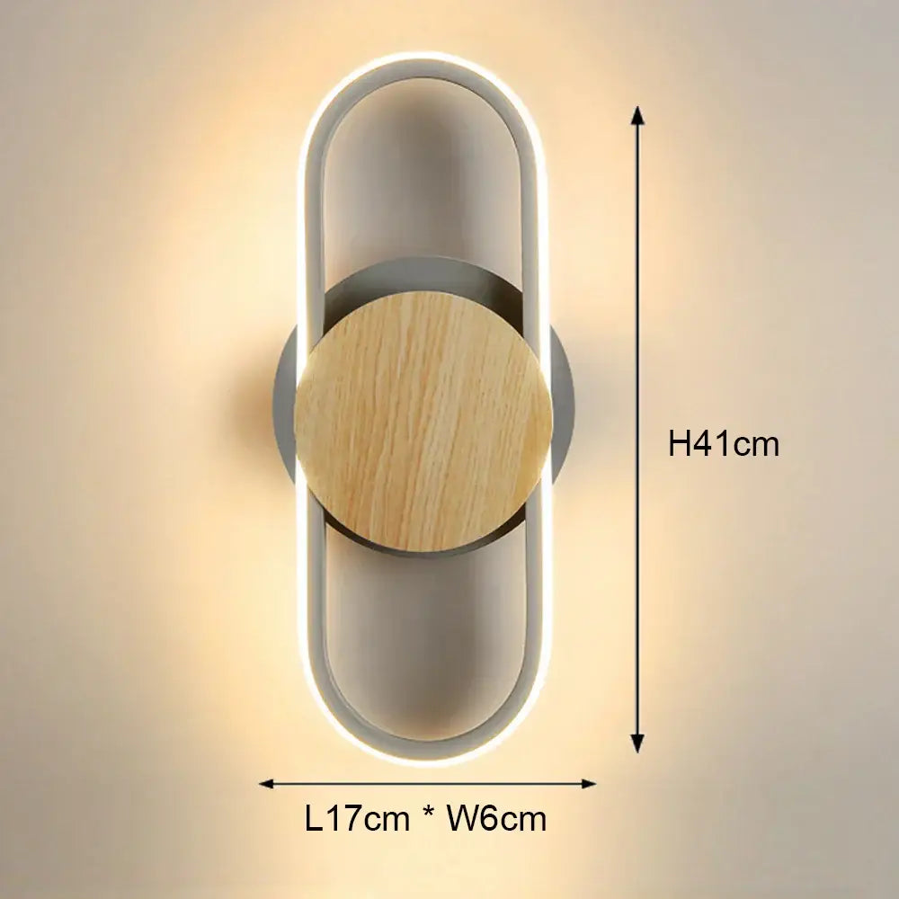 Modern black & white led wall light – bedroom geometric sconce