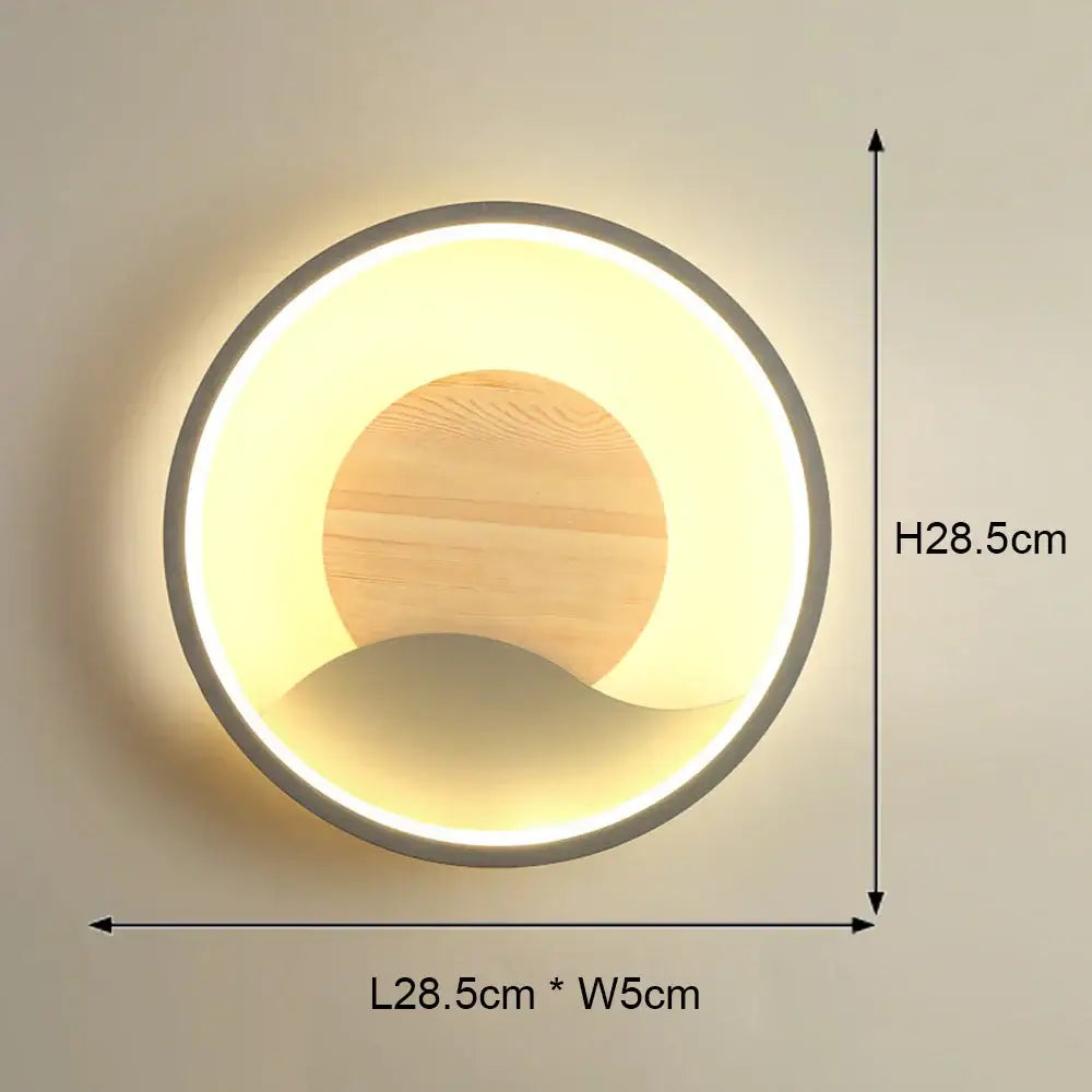 Modern black & white led wall light – bedroom geometric sconce