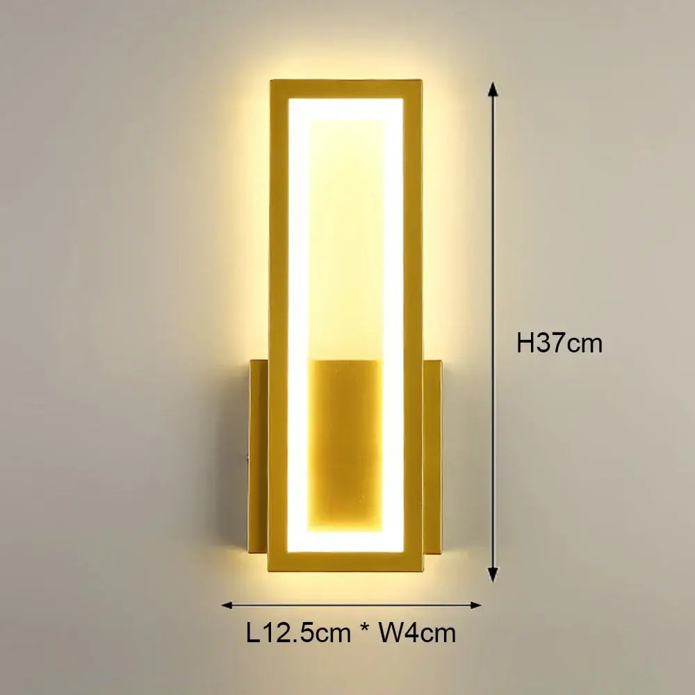 Modern black & white led wall light – bedroom geometric sconce
