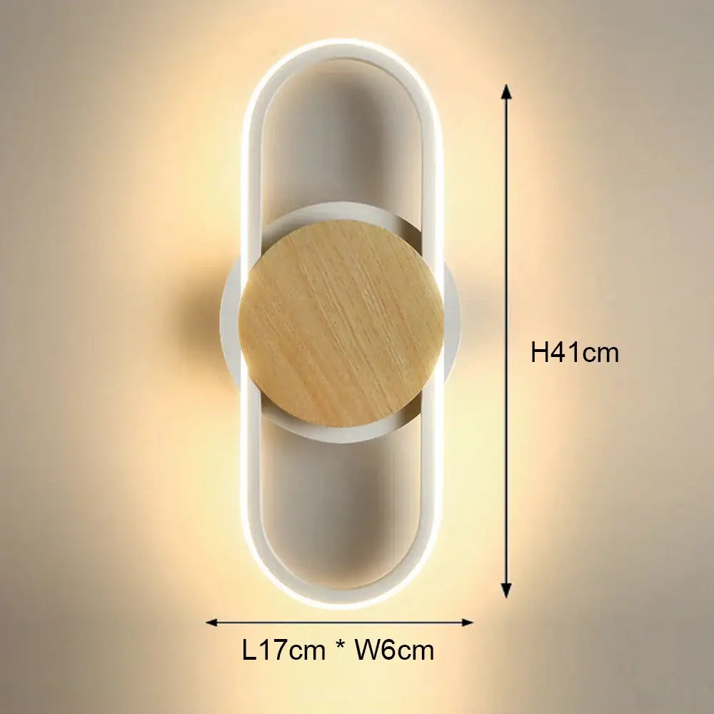 Modern black & white led wall light – bedroom geometric sconce