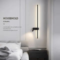 Modern black & white led wall sconce bedroom adjustable spotlight