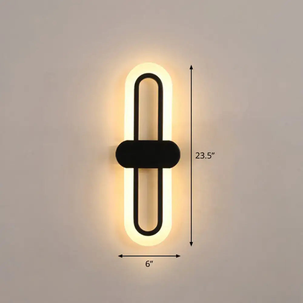 Modern black & white led wall sconce – living room 110v-120v light type