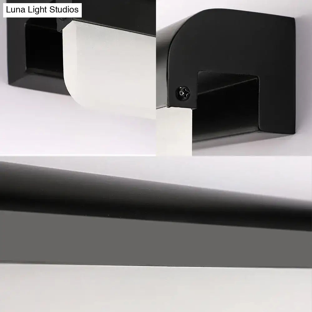 Modern black & white linear led wall light bathroom sconce