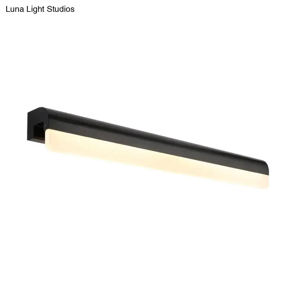 Modern black & white linear led wall light bathroom sconce
