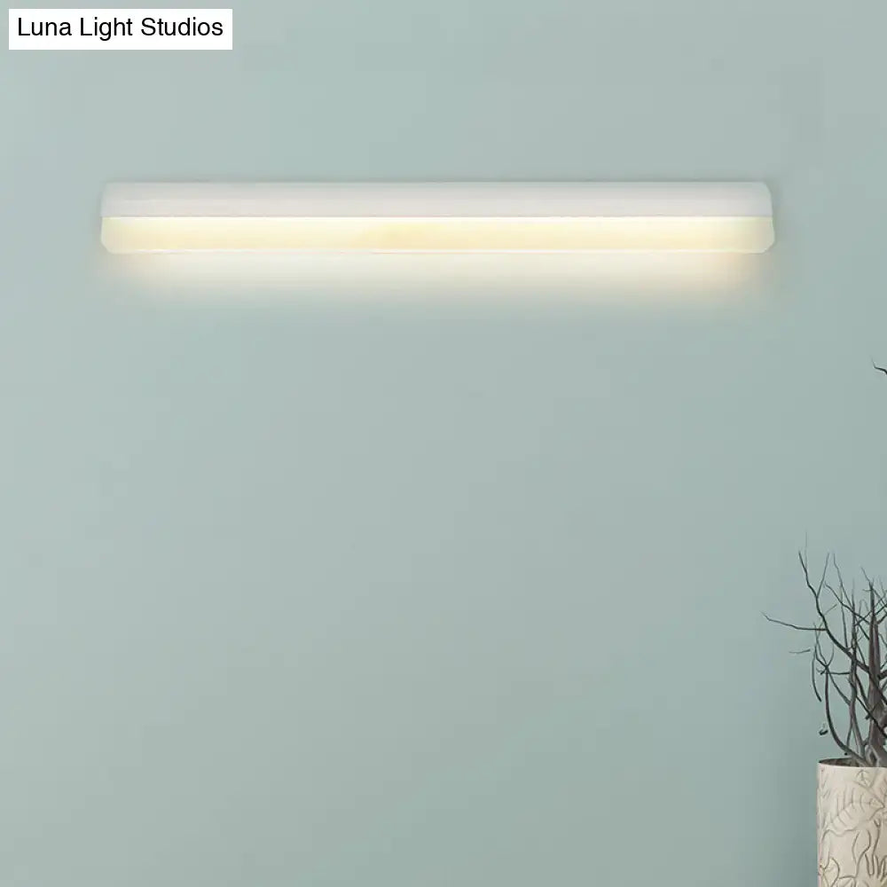 Modern black & white linear led wall light bathroom sconce