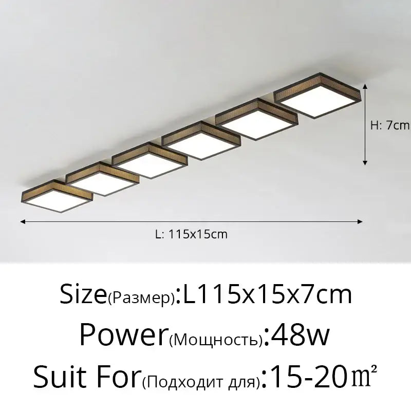 Modern black & white mesh led ceiling lights bedroom square fixture