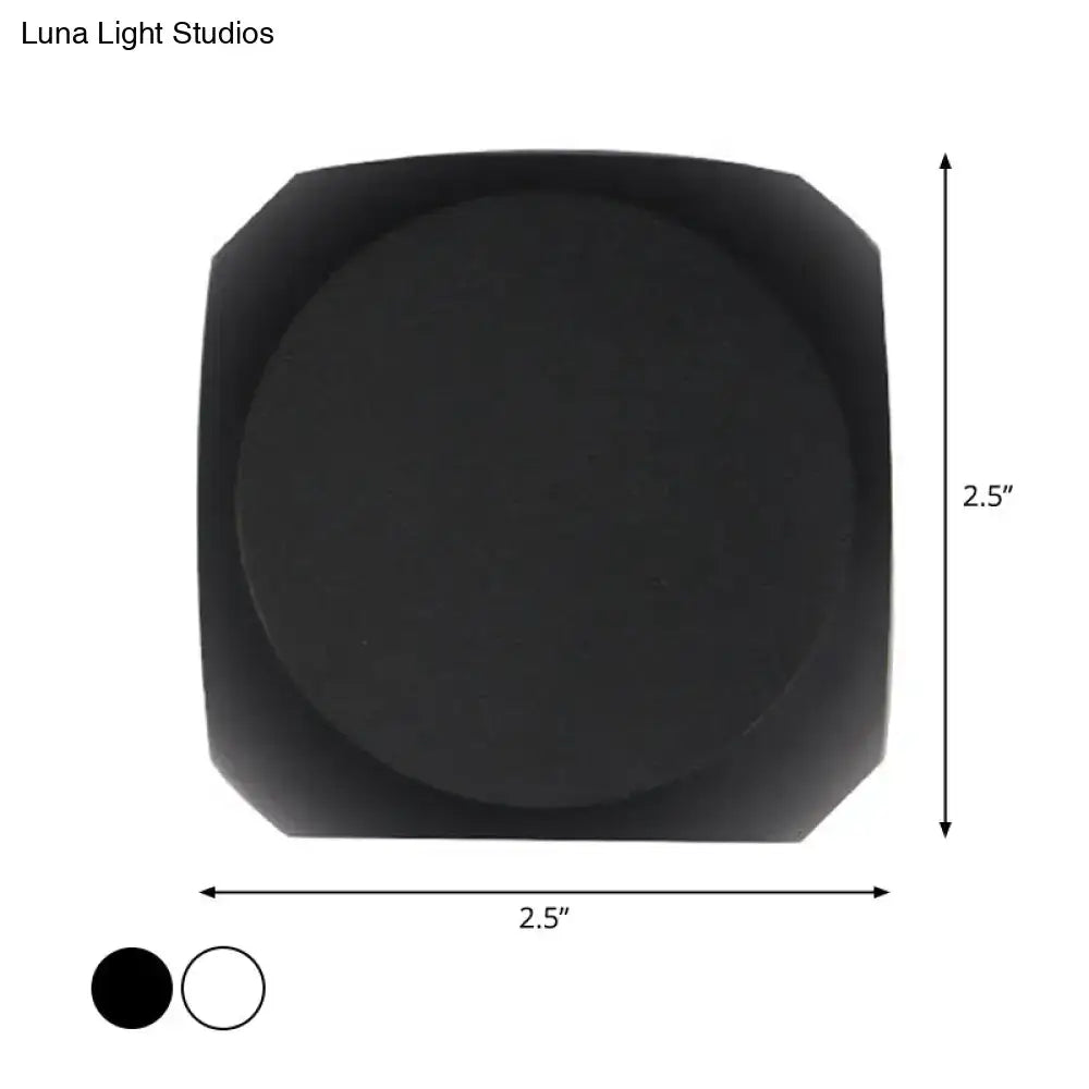 Modern black & white mini cube wall lamp living room sconce