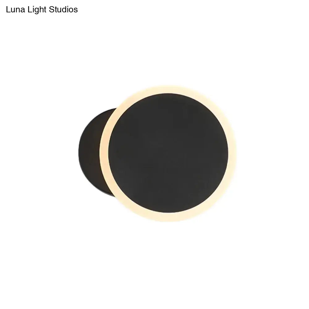 Modern black & white minimalist led wall sconce – living room light