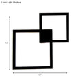 Modern black & white overlapping square acrylic shade wall sconce dining room