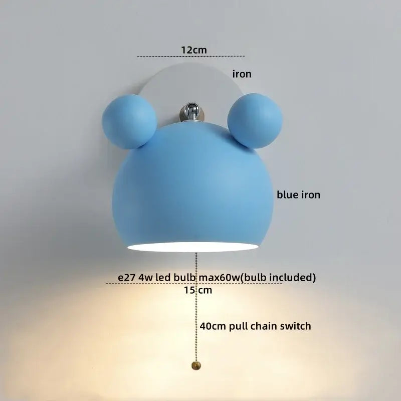 Modern black & white panda led wall lamp bathroom mirror light