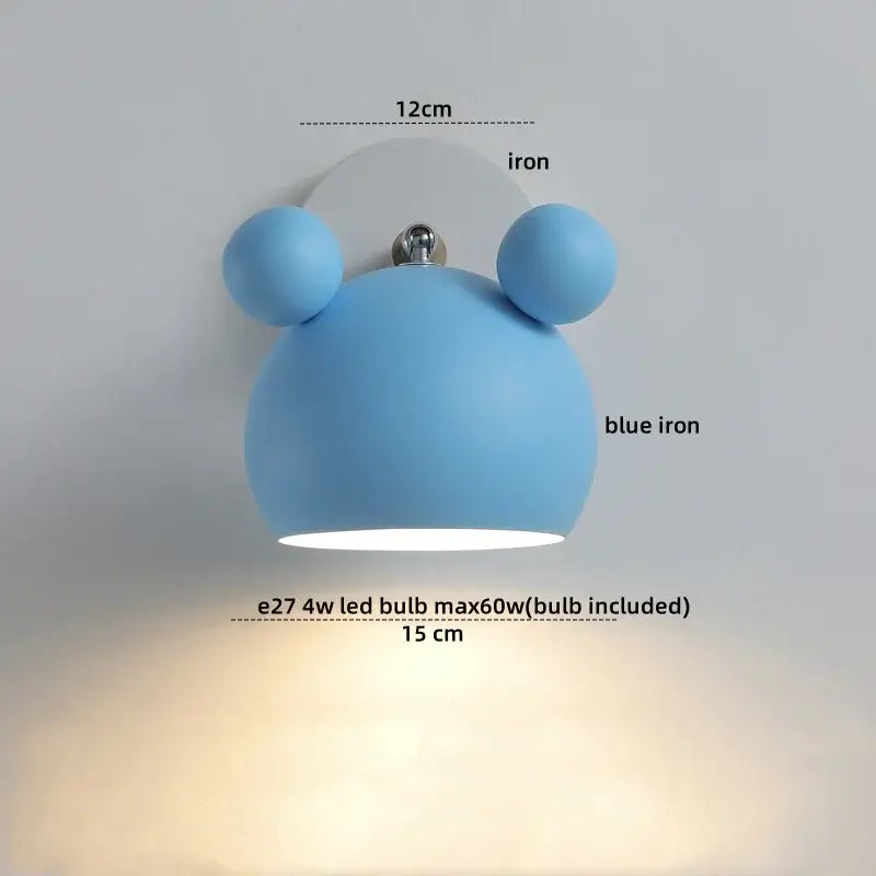 Modern black & white panda led wall lamp bathroom mirror light