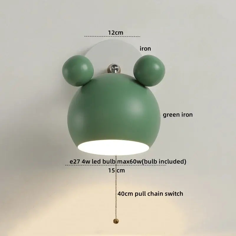 Modern black & white panda led wall lamp bathroom mirror light
