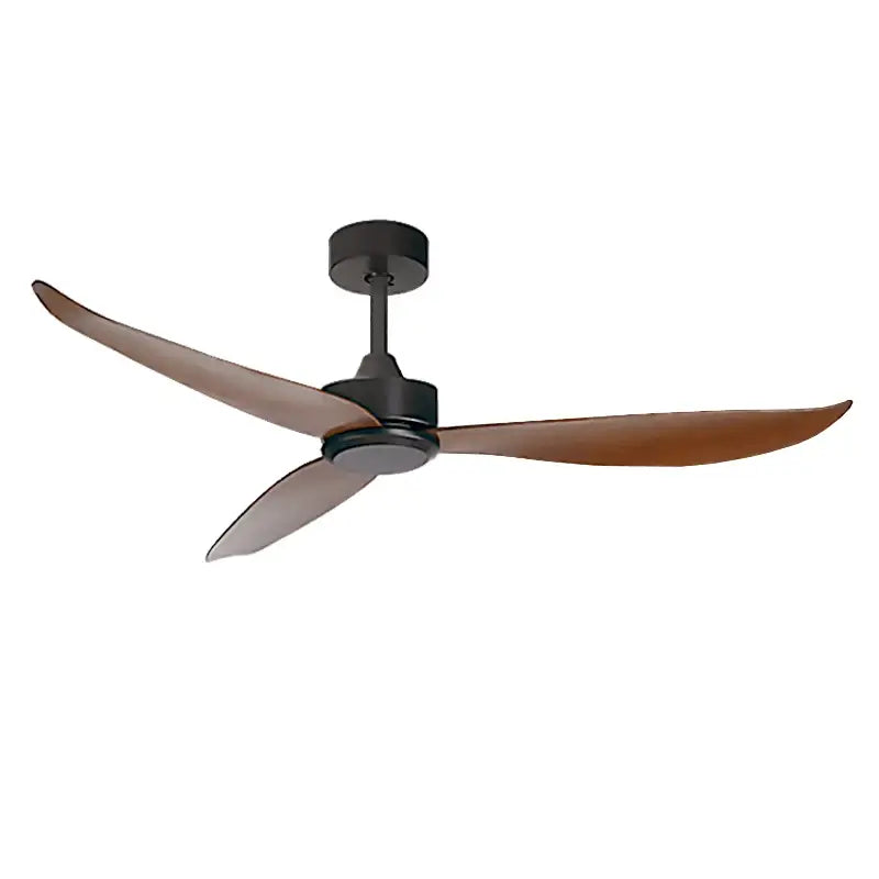 Modern black & white plastic blade ceiling fan with remote bedroom