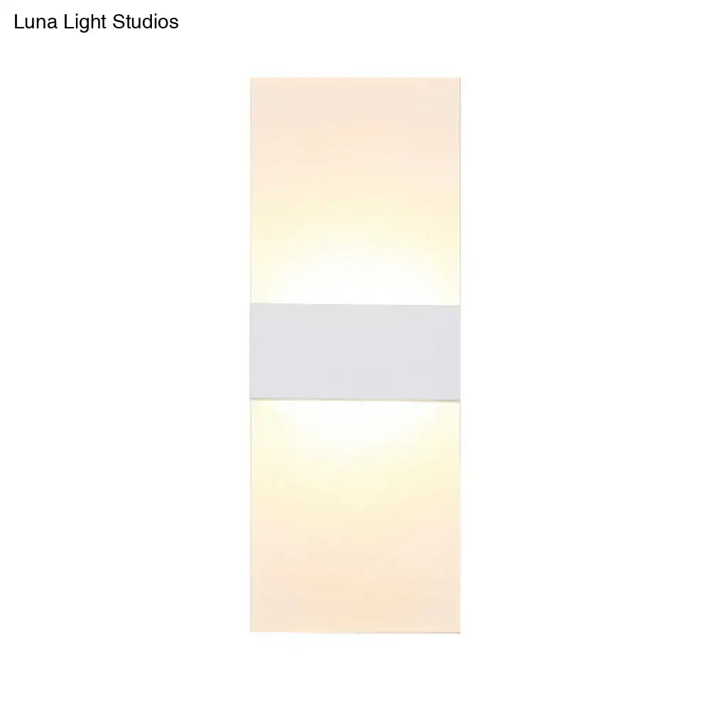 Modern black white rectangular led sconce – living room wall lamp