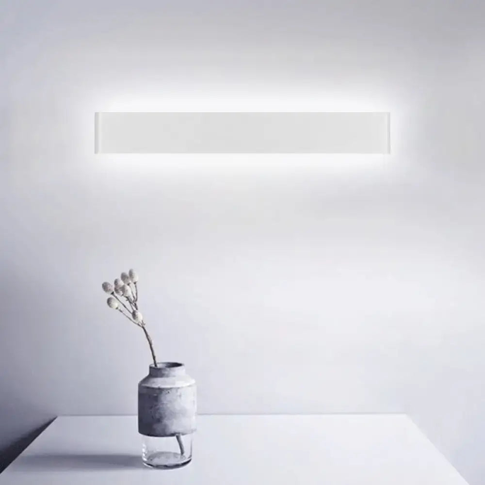 Modern black & white rectangular wall lamp – living room light fixture