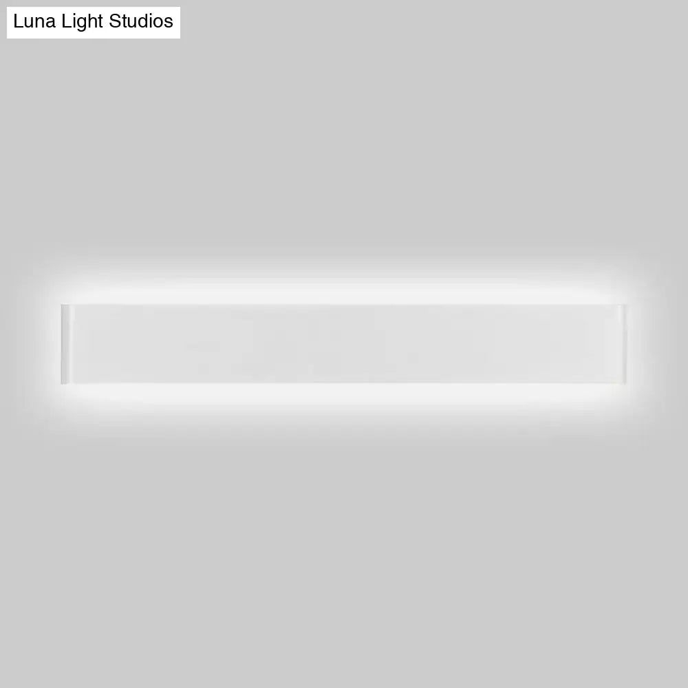 Modern black & white rectangular wall lamp – living room light fixture