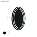 Modern black & white rotatable led wall light fixture bedroom mirror