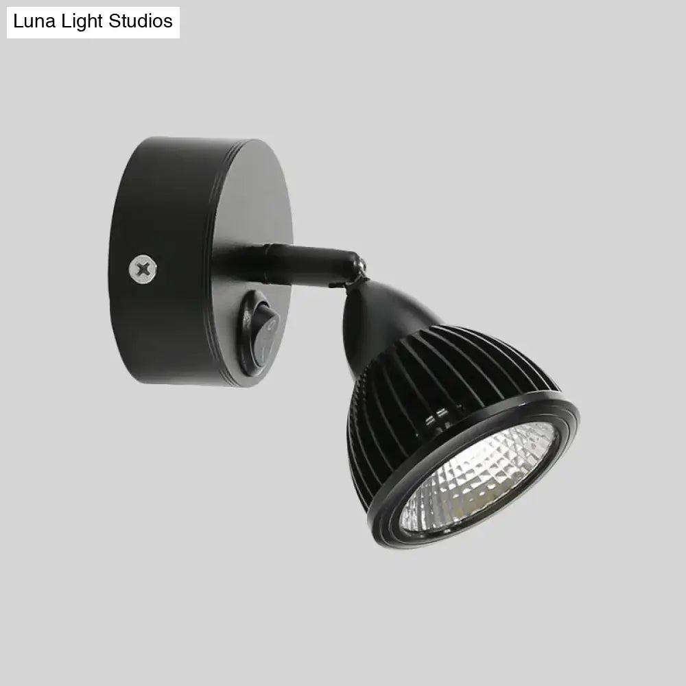 Modern black & white rotatable wall light – bedroom led spotlight